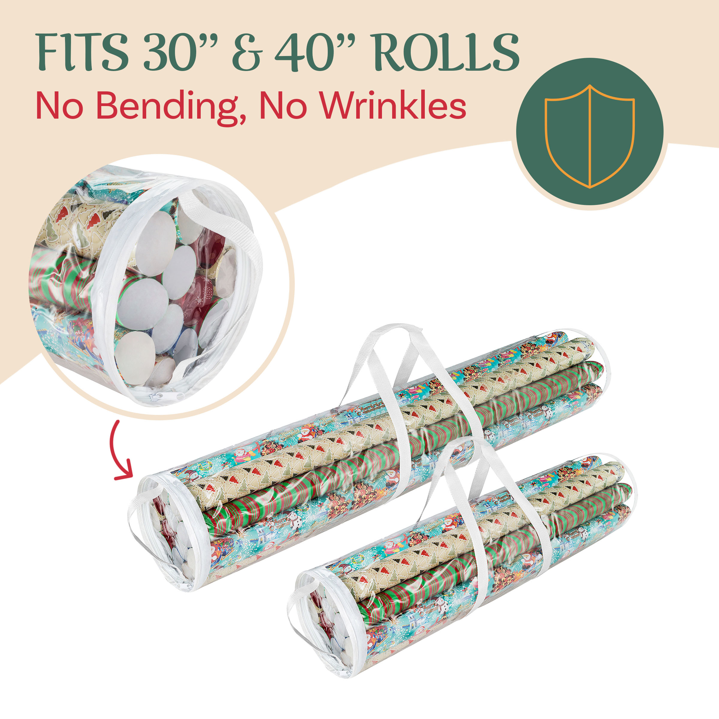 Elf Stor Set of 2 Wrapping Paper Storage Holders photo 3