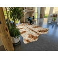 thumbnail image 5 of TWINNIS Cowhide Rug Faux Leather Rug Animal Print Rug, Carpet for Bedroom, Home Office, Living Room, Home Decor Mat,4.6ft×5.2ft,LE1-36, 5 of 7