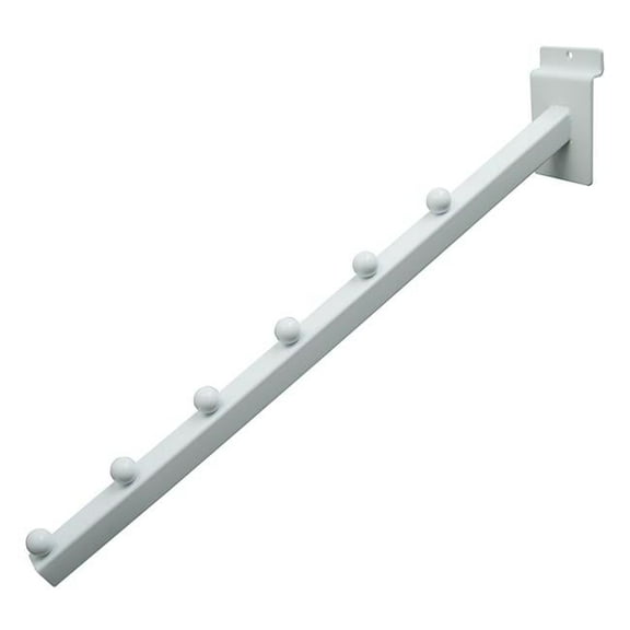 Econoco - EWH/6B - 16" hite 6-Ball Square Tubing Waterfall Faceout for Slatwall - Sold in Pack of 24