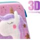 thumbnail image 5 of Estuche de unicornio para niñas, 3D EVA de gran capacidad, portabolígrafos con doble cremallera, lindo estuche de lápices de dibujos animados para niños, niños, regalo escolar JFHHH pequeña, 5 of 5