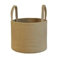 thumbnail image 1 of Cesta tejida redonda, cesta de almacenamiento de ropa, cesta de lavandería portátil transpirable multiusos, cesto para la colada para el hogar y la S, 1 of 9