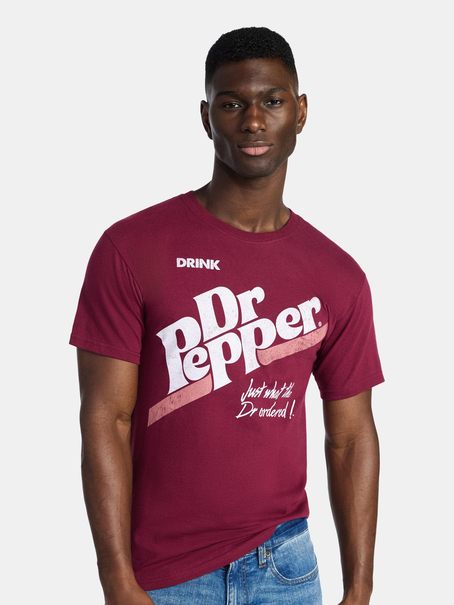 Dr Pepper Men's and Big Men's Graphic Tee with Short Sleeves, Sizes S-3XL