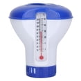 thumbnail image 1 of Pool Floating Diffuser, Floating Chlorine Diffuser with Adjustable Flow Thermometer & Locking Cap for All Pools, Spas, Aquariums & Fish Ponds, 1 of 1