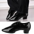 thumbnail image 4 of Zapatos de baile latino para hombre, elegantes, cómodos y de piel sintética, talla 40, 4 of 8