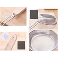 thumbnail image 4 of Colador de espumadera microperforado de acero inoxidable, cesta de red de fideos para pasta con mango de madera, 4 of 5