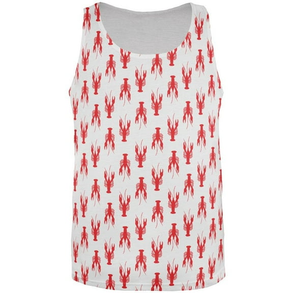Lobster All Over Adult Tank Top - Large