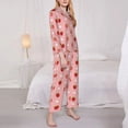 thumbnail image 2 of Bingfone Womens Pajama Sets Strawberries Print,Long Sleeve Loungewear Pajamas Set-Small, 2 of 8