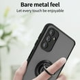 thumbnail image 5 of TJS Phone Case for Samsung Galaxy A13 5G, Galaxy A04s with Tempered Glass Screen Protector, 360 Degrees Rotating Metal Ring Magnetic Support Kickstand Cover (Black), 5 of 8
