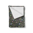 thumbnail image 2 of Floral Soft Flannel Fleece Throw Blanket, Tulips Iris Daisy Rose Petals Forest Mushroom Childish Pattern, Cozy Plush for Indoor and Outdoor Use, 50" x 70", Olive Green Dried Rose, by Ambesonne, 2 of 5