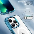 thumbnail image 6 of JETech Magnetic Case for iPhone 13 Pro Max 6.7-Inch Compatible with MagSafe Wireless Charging, Shockproof Phone Bumper Cover, Anti-Scratch Clear Back (Navy), 6 of 7