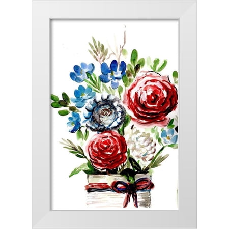 Chapman, Marcy 11x14 White Modern Wood Framed Museum Art Print Titled - Proud to be an American II