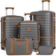 thumbnail image 1 of Joyway - Ensembles de Bagages 5 Pcs ABS Rigide à Roulettes Pivotantes - (Valise Extensible 20 Pouces24 Pouces) Valise Enregistrée 28 Po - Gris, 1 of 7