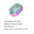 thumbnail image 7 of Ayyufe Pack Of 1 Men Titanium Steel Round Non-Pierced Ear Cuff Clip Earring Pendant for Party Club, 7 of 7