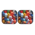 thumbnail image 7 of Bingfone Colorful Hand Painted Easter Eggs Print 2-Piece Sun Shade Front Windshield - Foldable Car Front Window Sunshades For Most Sedans Suv Truck - Large, 7 of 7