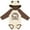 Natural & Brown w Ears, variant on Inktastic Husky Dog I Love Huskies Boys or Girls Long Sleeve Baby Bodysuit