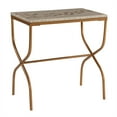 thumbnail image 4 of Linon Alexa Capiz Fish Mosaic Metal Leg Fully Assembled Accent Table in Gold, 4 of 16