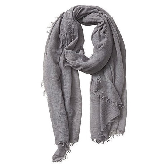 Hadley Wren womens Classic Soft Solid Lightweight Oblong Fashion Scarf, Dark Gray, One Size US
