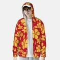 thumbnail image 4 of Fotbe Red Vintage Flowers Men's Women's UPF 50+ Sun Protection Jacket Hooded Cooling Shirt with Pockets Hiking Outdoor Performance-XX-Large, 4 of 9