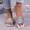Silver, variant on Women's Rhinestone Slippers, Rhinestone Soft Leather Fashionable Strappy Outerwear Style Gold