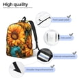 thumbnail image 3 of Balery Deep Yellow Colorful Sunflower Mochila Clásica Impresa Básica para Viaje, Mochila Escolar Resistente al Agua, Mochila de Lona con Correas Ajustables-Medium, 3 of 5
