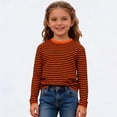 thumbnail image 5 of WOYY Boys Striped Long Sleeve Crewneck T Shirt Casual Unisex Pullover T-Shirt, Sizes 3-14, 5 of 5