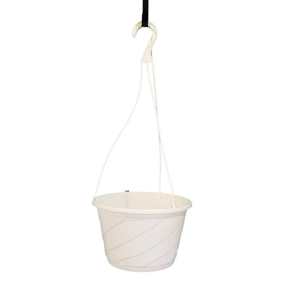 Landmark Plastic Contempo Swirl 10" Round Hanging Planters, 5 Count