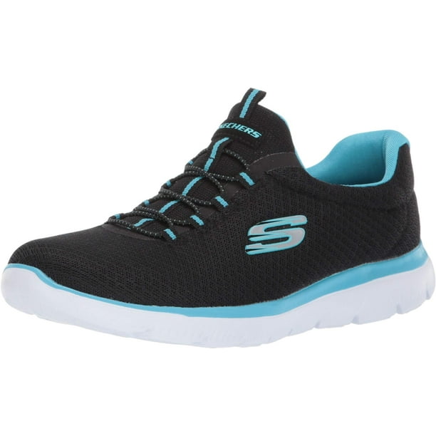 Zapatilla Skechers Summits para mujer negro/turquesa