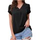 thumbnail image 1 of Moda Mujer Causal V-Cuello Blusa sólida Camiseta de manga corta Tops de verano Fridja ghk3877, 1 of 9