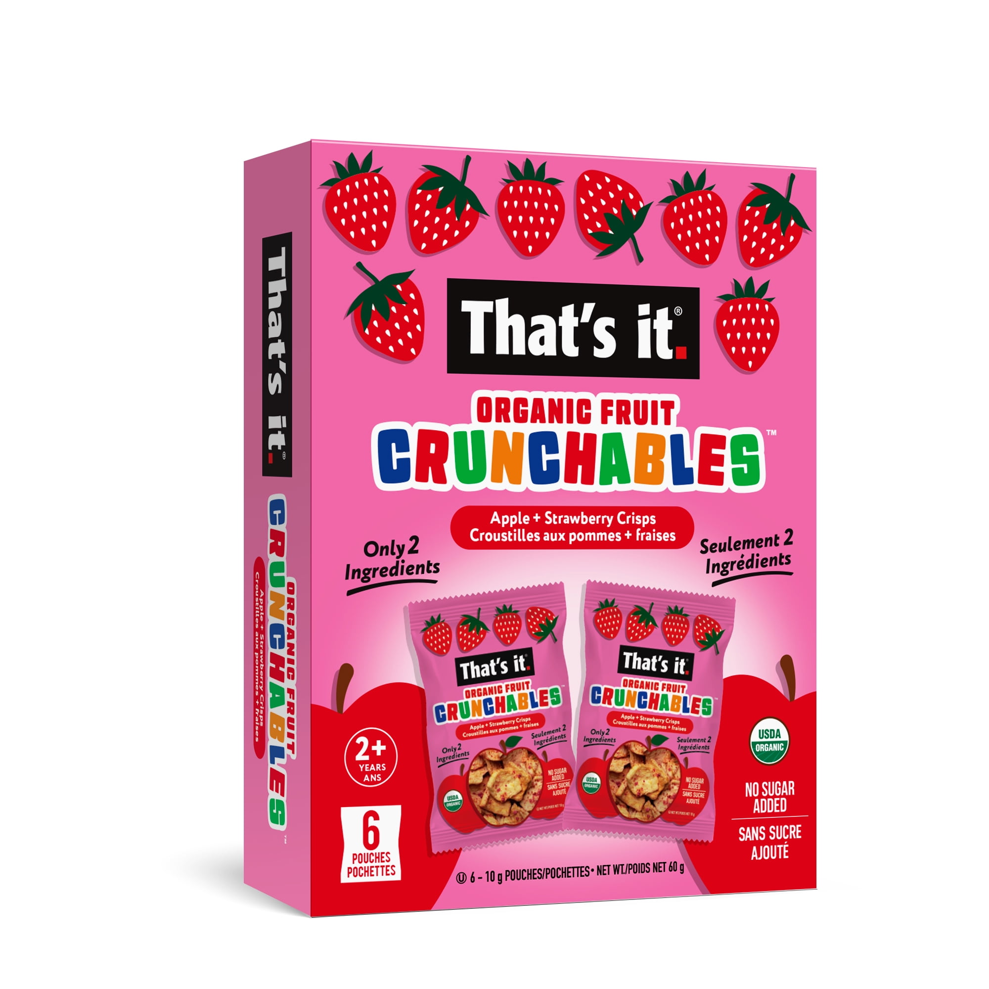 That's it. Organic Apple Strawberry Crunchables 6ct 10g