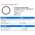 thumbnail image 2 of Air Cleaner Mounting Gasket - Compatible with 1976 - 1986 Jeep CJ7 1977 1978 1979 1980 1981 1982 1983 1984 1985, 2 of 2