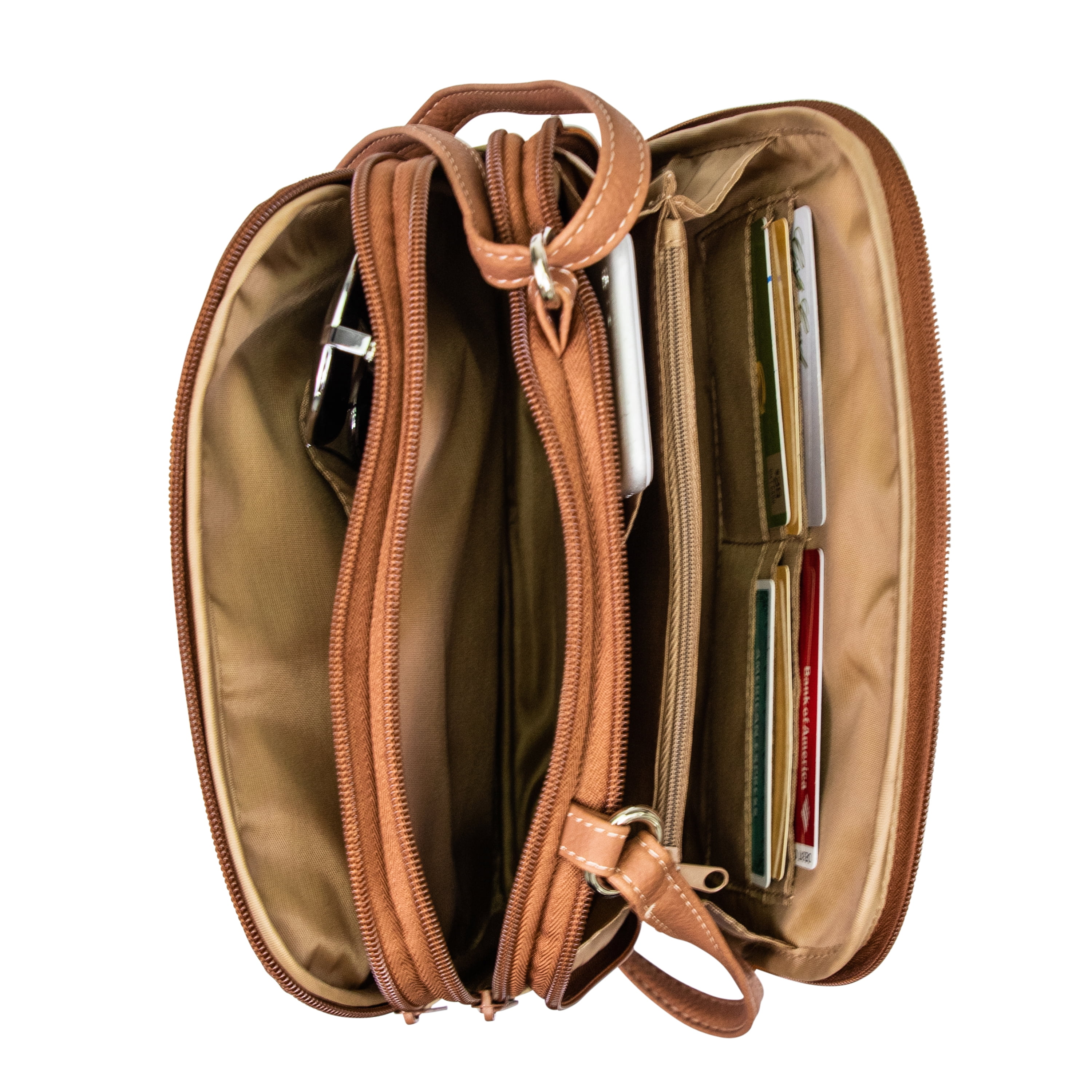 Zippy Triple Compartment Crossbody Bag – MultiSac Handbags