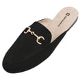 thumbnail image 3 of Alpine Swiss Erin Womens Flat Mules Loafers Round Toe Blackless Slide on Shoes, 3 of 9