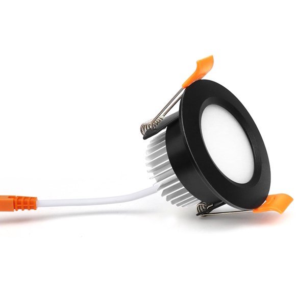 YGS-Tech Éclairage Encastré LED 2 Pouces, Downlight Dimmable 3W (Équivalent Halogène 35W), CRI80, 2700K Ultra Blanc Chaud avec Pilote LED (1 Pack)