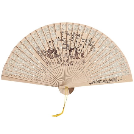 

Portable Mini Fans Chinese Traditional Hollow Fan Wooden Hand Made Exquisite Folding Wedding Gift