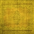 thumbnail image 1 of Ahgly Company Machine Washable Indoor Square Persian Yellow Traditional Area Rugs, 6' Square, 1 of 4