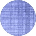 thumbnail image 1 of Ahgly Company Indoor Round Solid Blue Modern Area Rugs, 6' Round, 1 of 4