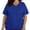 Blue, variant on Plus Size Scrubs for Women Solid Color V Neck Short Sleeve Pullover Tops Breathable Nursing Shirts with Pockets Navy XXL