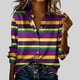 thumbnail image 1 of TaTaai Womens Carnival Party Shirt Long Sleeve Round Neck Polyester Casual Top Lightweight Printed Festival Wear Small Fit Gift, 1 of 5