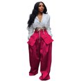 thumbnail image 3 of Pantalones casuales de moda de primavera y verano para mujer, pantalones anchos con bolsillos tridimensionales desmontables, 3 of 6