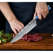 DFITO 9-Piece Kitchen Knife Set, Stainless Steel Professional Cutlery Knife with Sheaths, Storage Bag