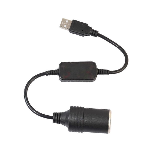 USB Male to 12V Car Cigarette Lighter Socket Female Converter Adapter Cable