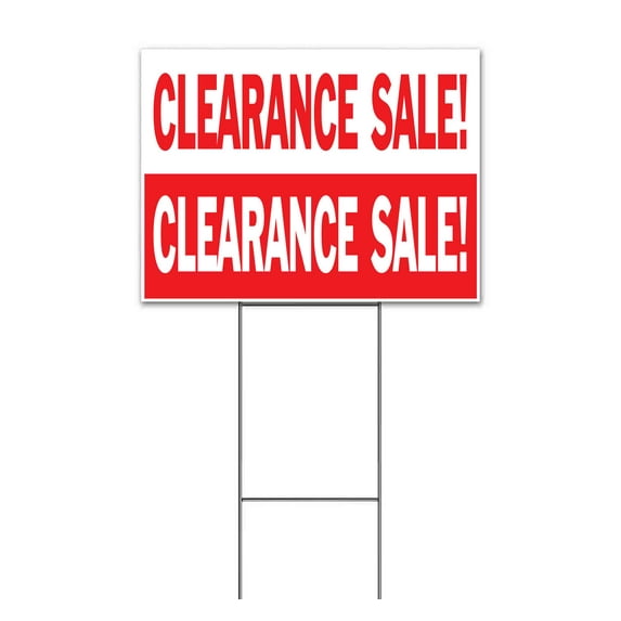 Clearance (18" x 24") Yard Sign, Includes Metal Step Stake