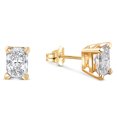 thumbnail image 2 of Pompeii 1 - 4 Carat Radiant Cut Diamond Studs 14k White or Yellow Gold Lab Grown, 2 of 3