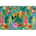 thumbnail image 4 of Dreamtimes Cute Tropical Birds Area Rug 72 x48in Jungle Forest Non-Slip Floor Carpet Comfort Floor Mats Decor for Indoor Living Dining Room and Bedroom Area, 4 of 7