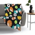 thumbnail image 5 of Yibo Sport Basketball Soccer Football Baseball Blanket Flannel Soft and Comfortable Anti-static Bed Sofa Blanket, 5 of 9