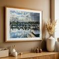 thumbnail image 4 of Clouds over the Marina - Long Beach California Photography Oak Framed Wall Art Print 24 x 36 inches, 4 of 6