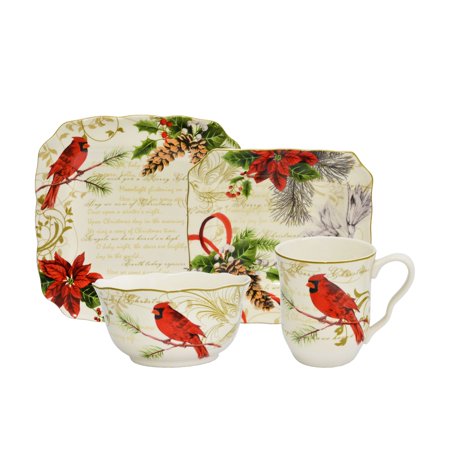 UPC 727870191941 product image for 222 Fifth Holiday Wishes Red 16 Piece Dinnerware Set | upcitemdb.com