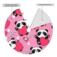 thumbnail image 4 of Kll 30" Christmas Tree Skirt Panda Heart Valentine Pink Xmas Tree Skirts Mat For New Year Xmas Holiday Party Indoor Outdoor Home Decoration, 4 of 9