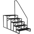 thumbnail image 1 of Portable RV Steps with Handrail - 660 lbs Capacity Universal Ladder for Camper, Spa, Pool & Mobile Home, 1 of 4