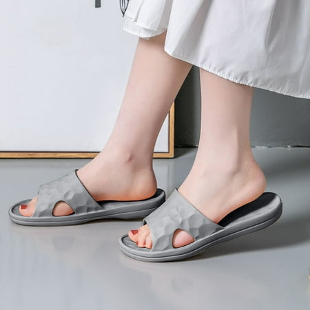 

Sandals for Women Clearance Under $10 With Arch Support AXXD Women s Shoes Non-slip Soft Bottom Bathroom Household Lightweight Slippers for Reduce Dark Gray 39-40